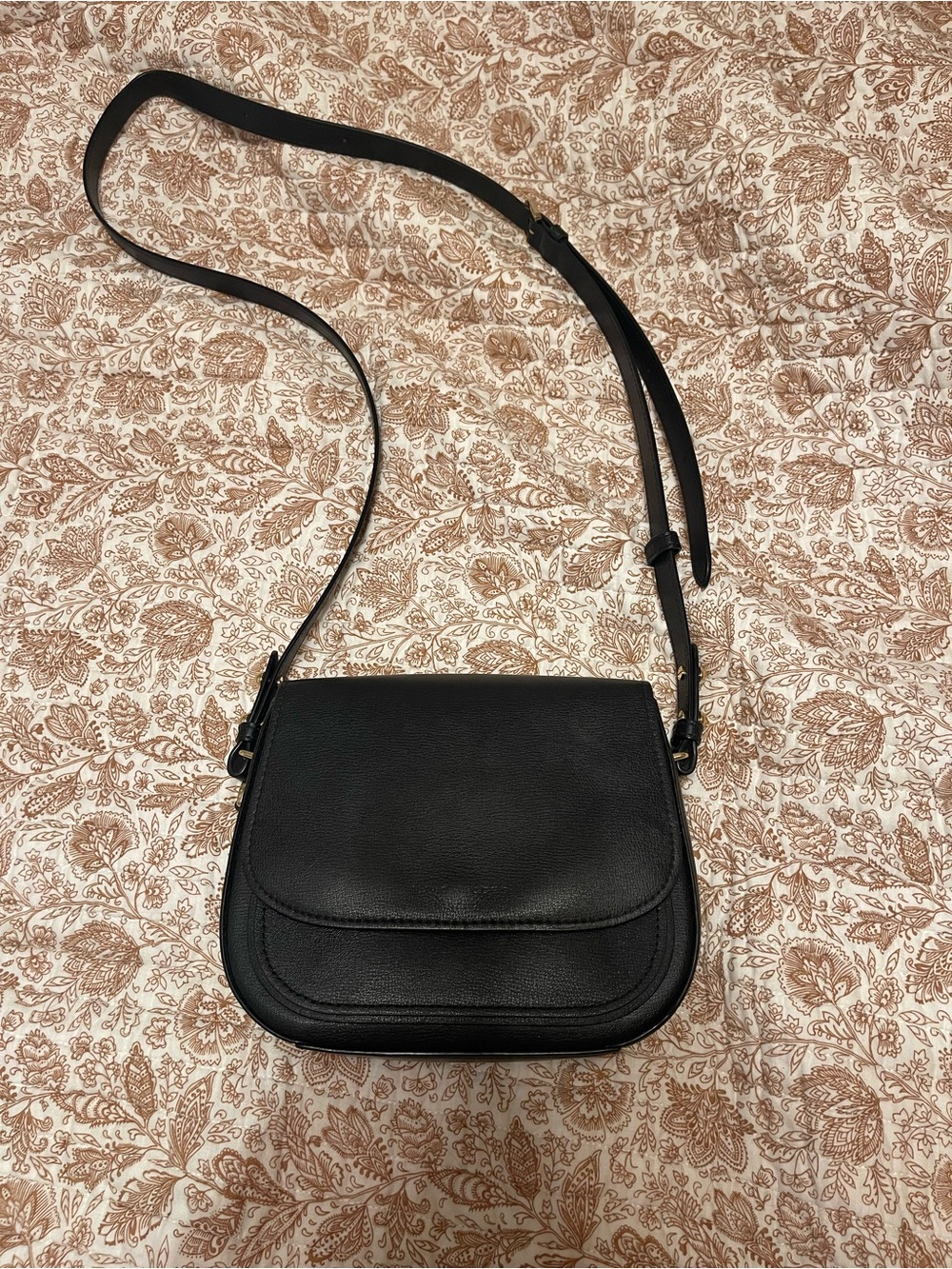 Marc Jacobs Black Leather Crossbody Saddle Bag Purse
